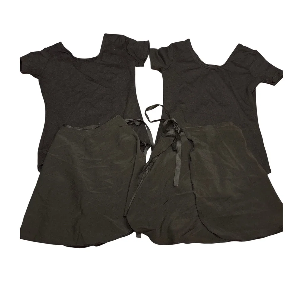 Stelle Girls Ballet Bundle 2 Leotards 2 Skirts Black Size 130 Kids M Dancewear